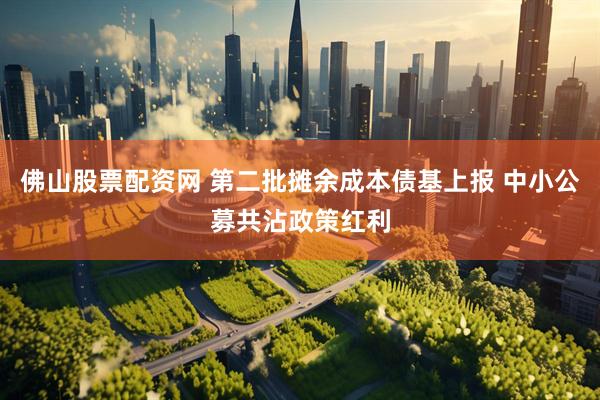 佛山股票配资网 第二批摊余成本债基上报 中小公募共沾政策红利